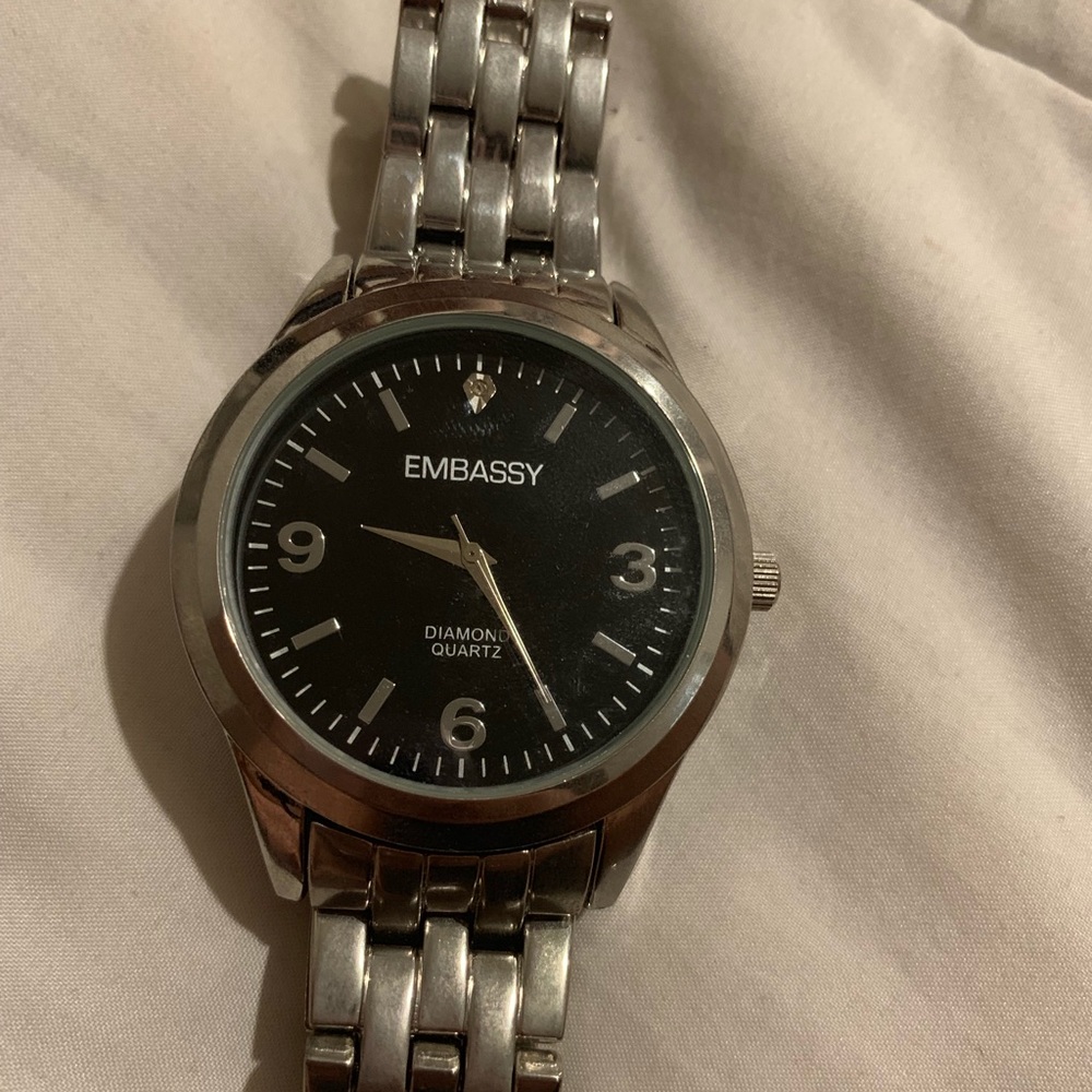 silver watch